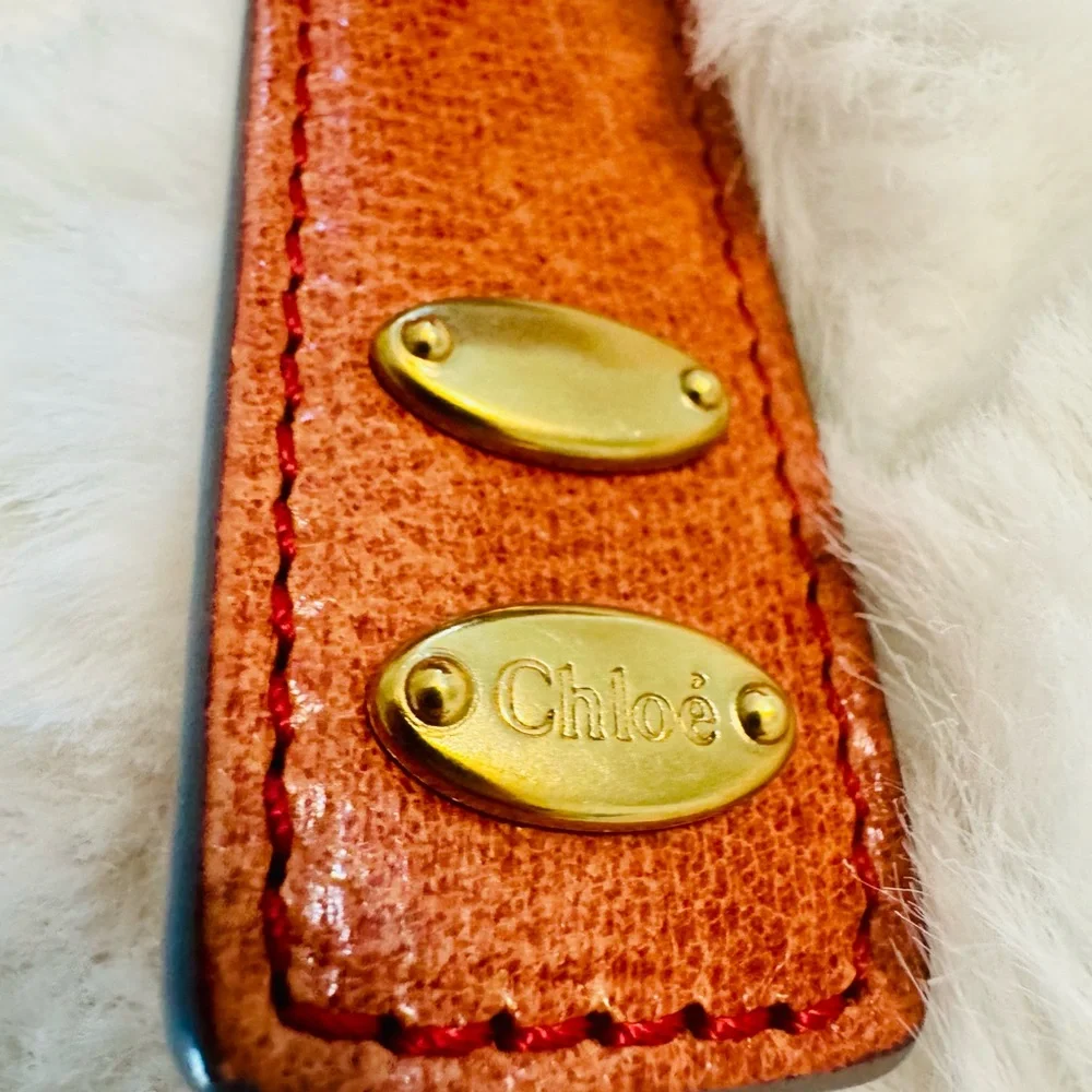 Chloe Burnt Orange Leather Satchel with Braided Straps - Picture 14 of 16